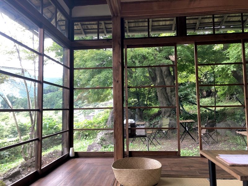 青梅 沢井マウンテンカフェ 紅葉が見える木
