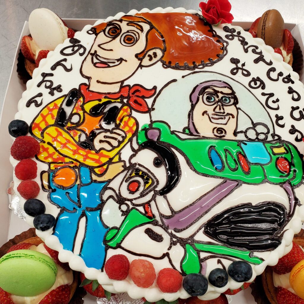 青梅　パティスリーシャロン　手書きケーキ