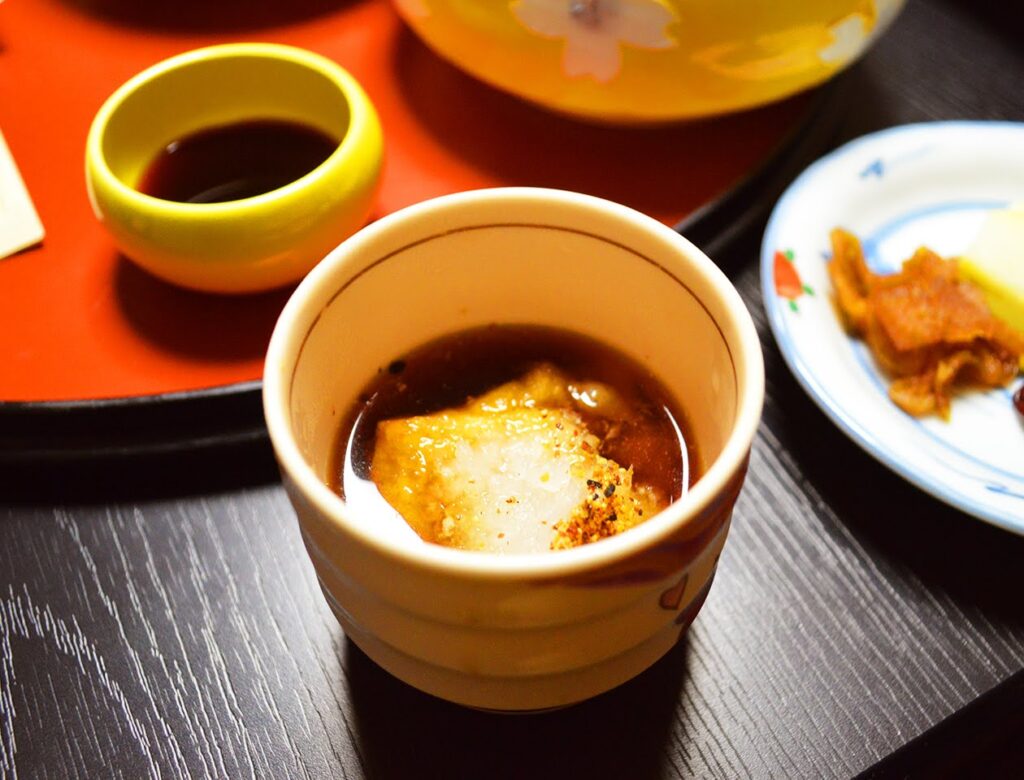 御岳山　藤本荘　料理　餅の揚げ出し