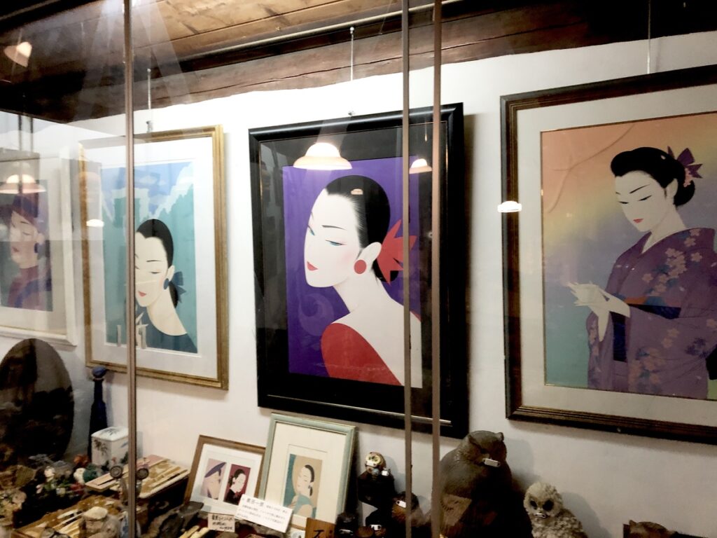 御岳山　山楽荘　鶴田一郎　絵画
