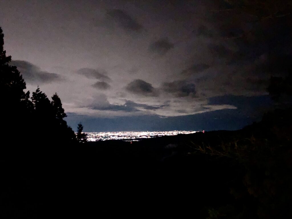 御岳山　駒鳥山荘　夜景