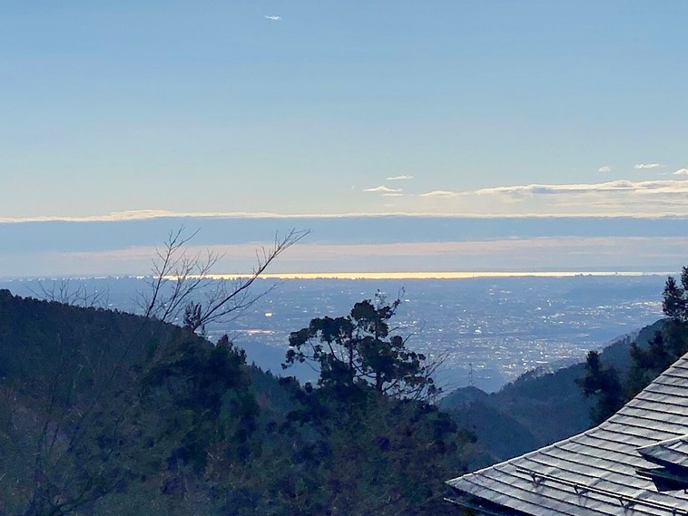 御岳山　南山荘　東京湾　景観