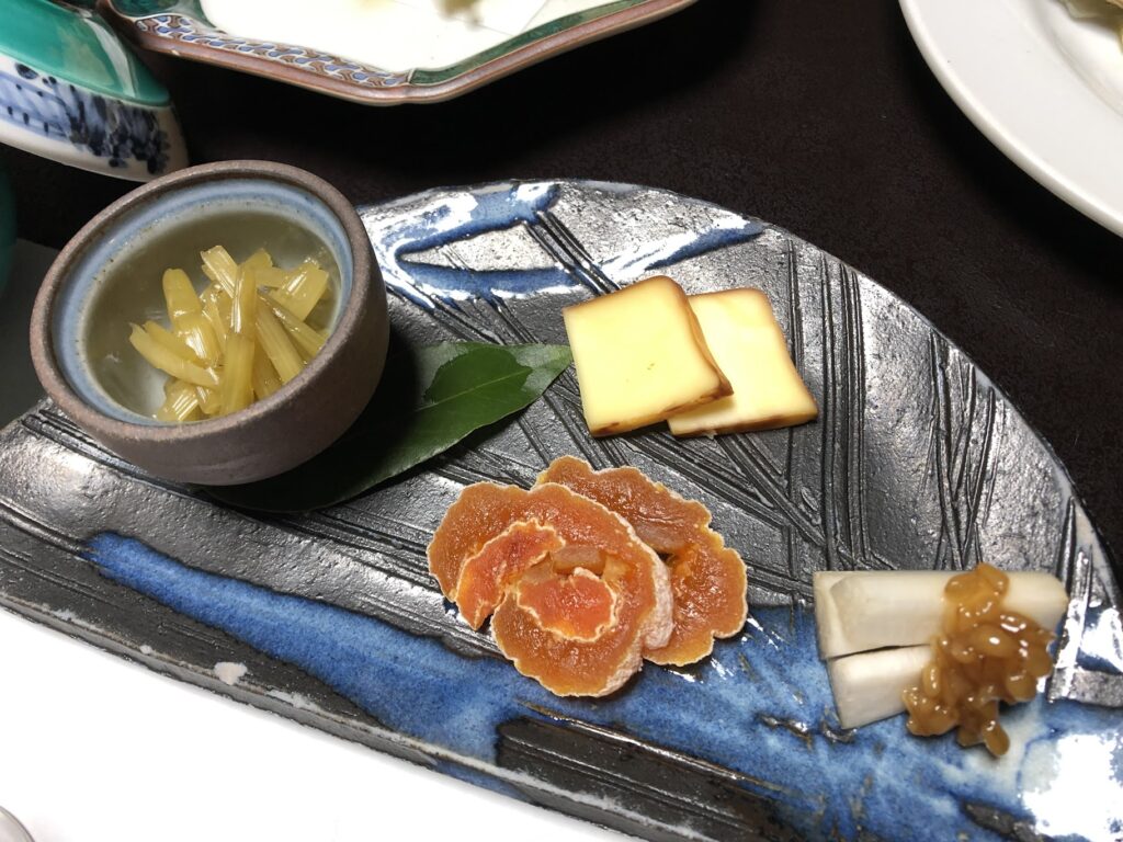 御岳山　御岳山荘　料理　柿巻