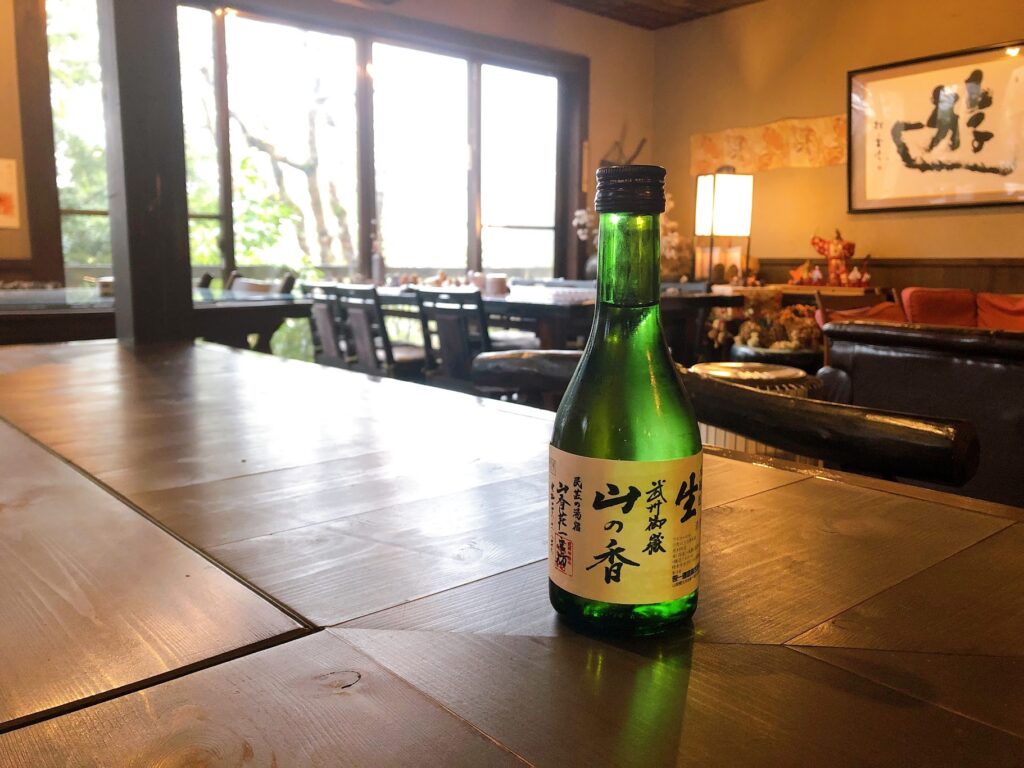 御岳山　山香荘　山香荘オリジナル純生酒　山の香