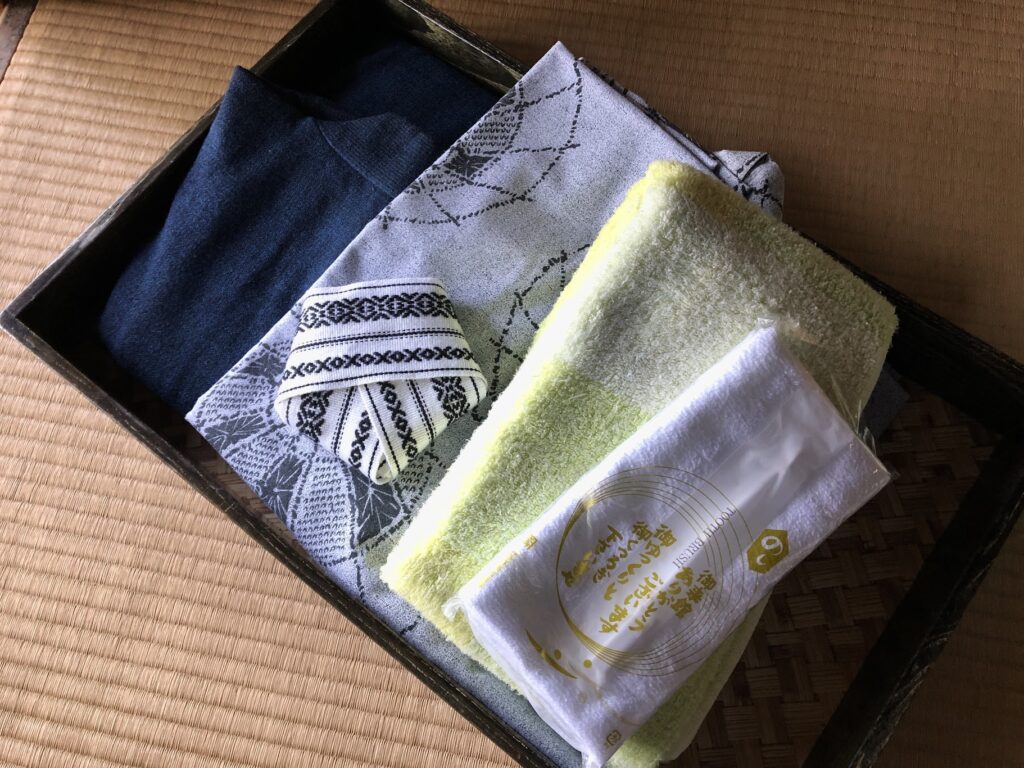 御岳山 秋山荘 浴衣 タオル