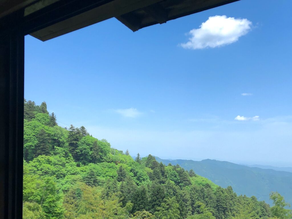 御岳山　憩山荘　つつじの間　見晴らし