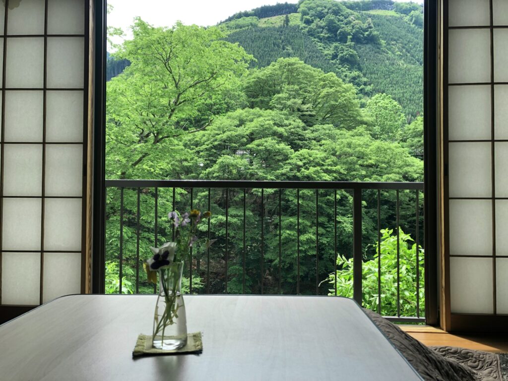 青梅　御岳山　やお九　客室　見晴らし