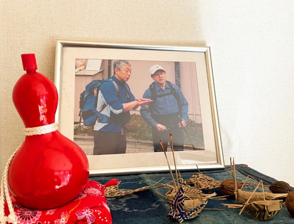 御岳山　藤本荘　御師さんと皇太子さま　写真