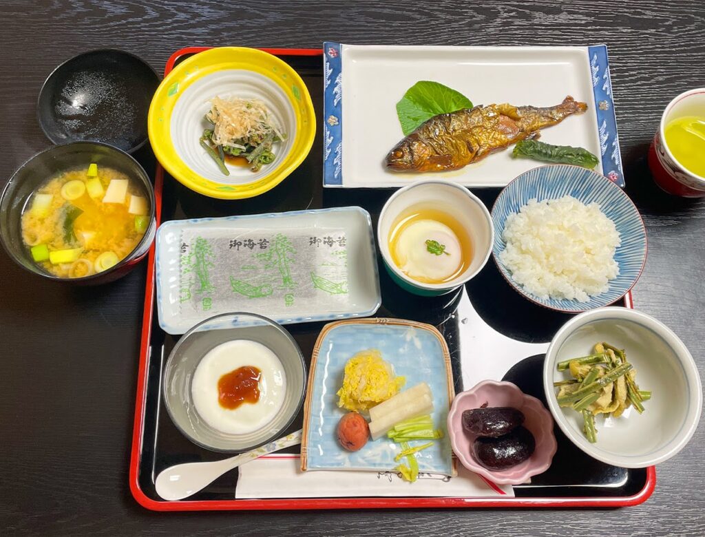 御岳山　藤本荘　料理　朝食
