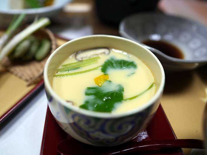 御岳山 登奈利荘 料理 茶碗蒸し