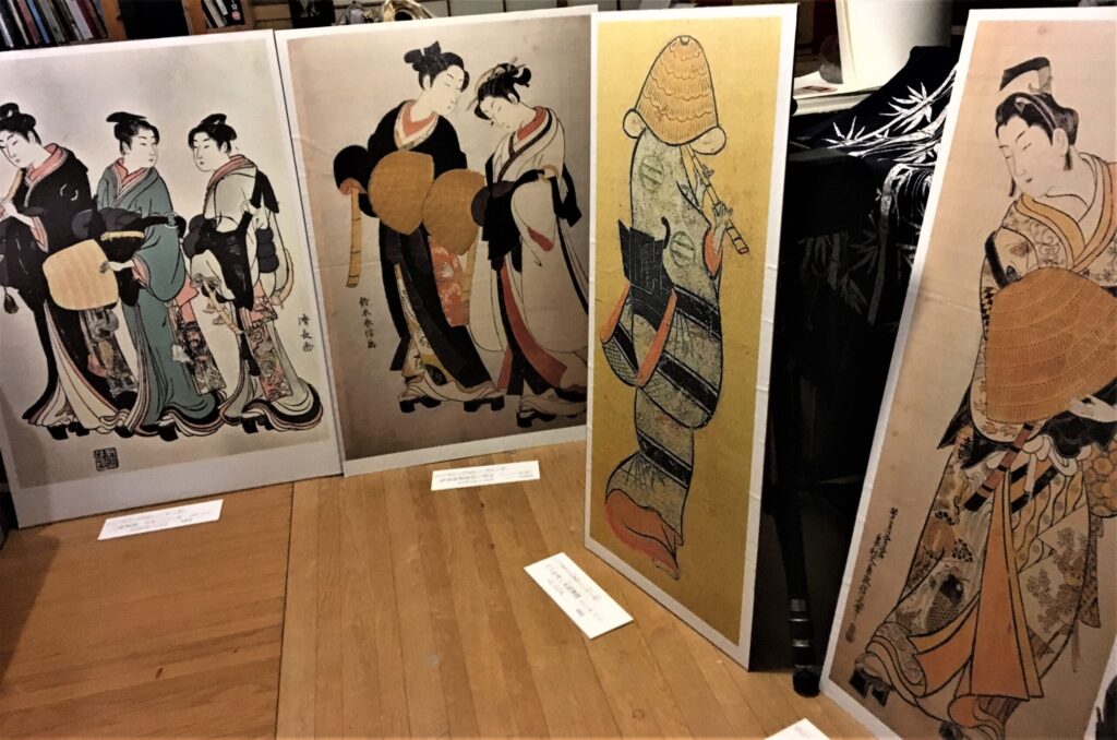 青梅 尺八 虚無僧 歌舞伎 絵
