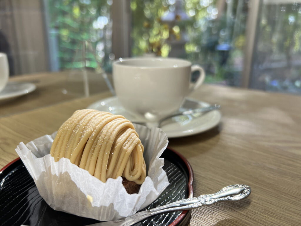 青梅 カフェ小豆 モンブラン コーヒー