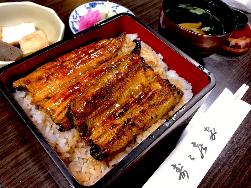 青梅　うなぎ　寿々喜家　うな重松　肝吸い