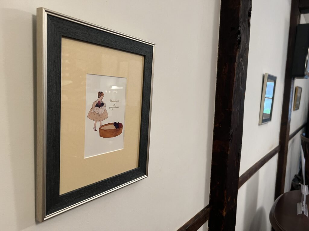 青梅 純喫茶 エスポワール 店内 絵画 くらはしれい